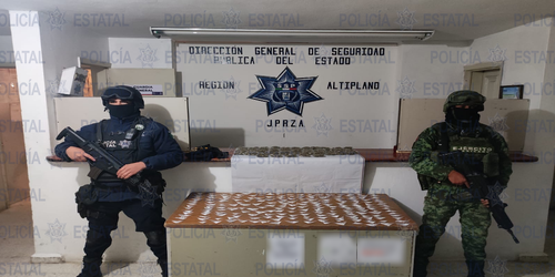Aseguran más de 200 dosis de marihuana y cristal en Matehuala