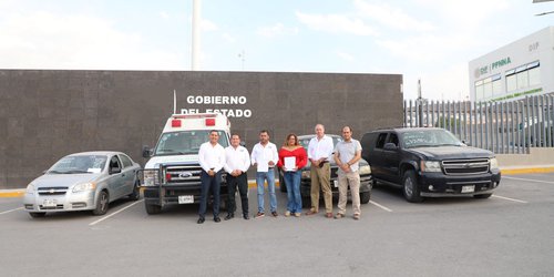 Gobierno del Estado entrega parque vehicular a los Municipios de Matehuala y Tierra Nueva