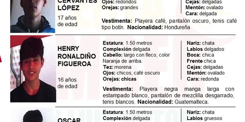 Activan Alerta Ámber para localizar a seis migrantes centroamericanos menores de edad