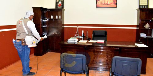 Entregan apoyos alimentarios y sanitizan espacios públicos en Ciudad del Maíz