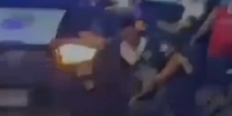 Americanistas intentaron Volcar Patrulla de la policía Municipal de Rioverde durante festejos