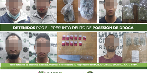 Detienen a 11 personas por presunta posesión de droga
