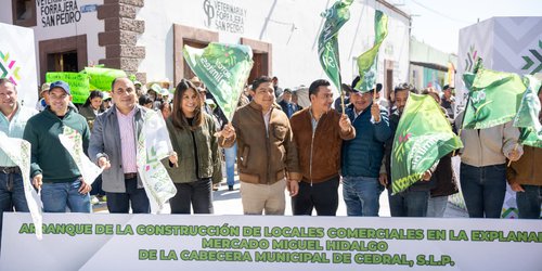 Ricardo Gallardo lleva mejoras urbanas y certidumbre patrimonial a Cedral