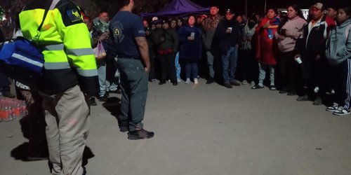 Protección Civil de Ciudad Fernández brinda apoyo a trabajadores en protesta pacífica en La Noria