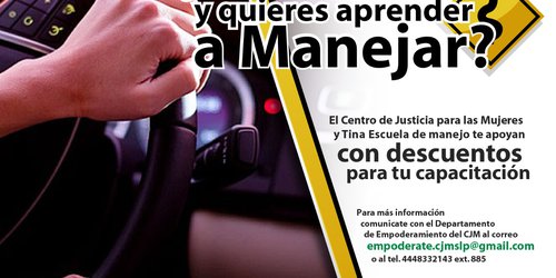 CJM brindará descuentos a mujeres para cursos de conducción de automóviles