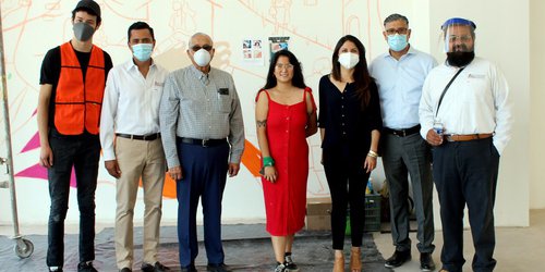 Participan artistas potosinos en pinta de murales en el nuevo CJM