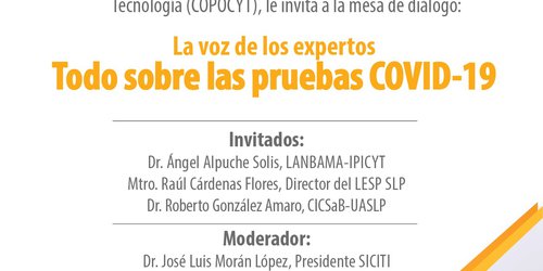 COPOCYT y SICITI realizarán mesa de diálogo: Todo sobre pruebas de Covid-19”