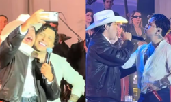 Christian Nodal le roba un beso a fan en pleno concierto y se vuelve viral