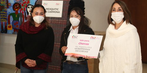 Lorena Valle entregó apoyos para las Zonas Centro y Altiplano