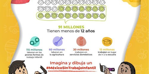 DIF Estatal invita a participar en concurso de dibujo Un México sin Trabajo Infantil