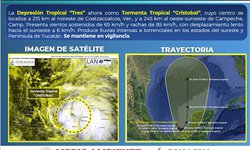 Se forma la tormenta tropical Cristobal, a partir de la Depresión Tropical Tres