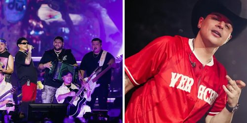 Eduin Caz, vocalista de Grupo Firme se molesta con el público por presionarlo a cantar corridos