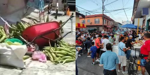 Mujer Tira Puesto de Elotes de Adulto Mayor en Veracruz; Así Respondieron Habitantes