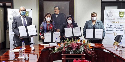 Congreso del Estado y el Poder Judicial del Estado firman convenio de colaboración interinstitucional