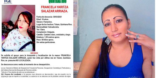Desaparece hija de Victoria Salazar, salvadoreña asesinada por policías