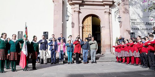 El Congreso del Estado realizó acto cívico por Día de la Bandera