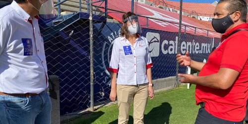 Supervisan Salud y FMF cumplimiento de protocolos de salud y sanitarios en el Estadio Alfonso Lastras