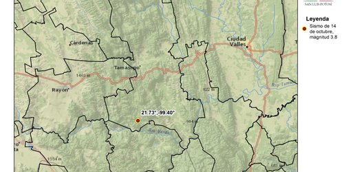 Reportan sismo en Tamasopo