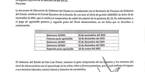 Gobierno del Estado ya pagó a maestros y aseguró próximos pagos y aguinaldos