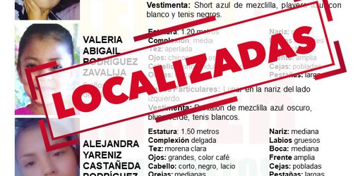 Alerta Amber localiza a tres niñas buscadas en SLP