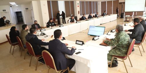 Mesa de reconstrucción de paz, este miércoles en Tamasopo