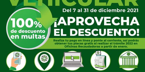Habrá descuentos del 100% en multas de control vehicular