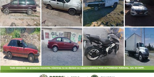 Recupera Guardia Civil ocho automotores con reporte de robo