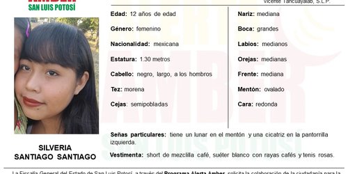 Desaparece niña de 12 años, y activan alerta Ámber