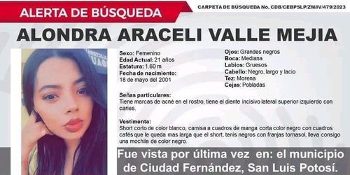 Piden apoyo para localizar a persona no localizada en CDFDZ
