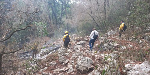 Combaten dos incendios forestales activos en el Estado