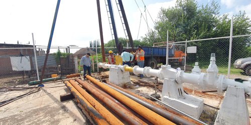 Cambian tubería de pozo 12, para garantizar abasto de agua