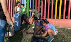 Deportivo Ferrocarrilero fue reforestado por el SMDIF Rioverde con 30 arbolitos