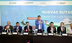 Ricardo Gallardo consolida conectividad aérea de SLP