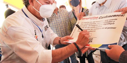 Se compromete Octavio Pedroza a ampliar Hospital en Cárdenas