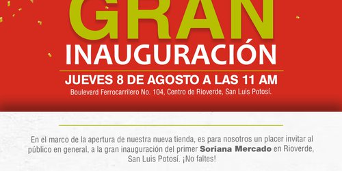 El jueves abrirá Soriana en Rioverde