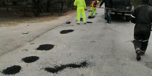 Realiza JEC Programa de Bacheo en caminos rurales