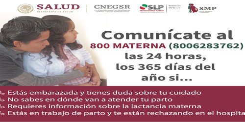 Promueven uso de línea 800 Materna, para mujeres embarazadas