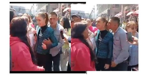 Manosean y acosan a Sheinbaum en el Zócalo: Así reaccionó la presidenta de México