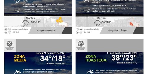 Persiste pronóstico de lluvia para SLP: Protección Civil