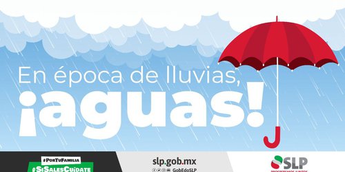 Continuarán lluvias en San Luis Potosí: PC