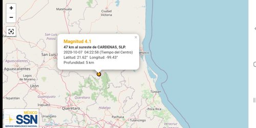 Sismo de 4.1 grados se registró en el municipio de Santa Catarina