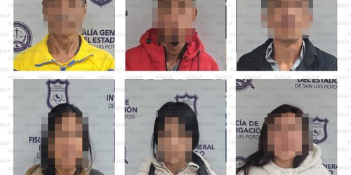 FGESLP detiene a seis personas señaladas por tentativa de homicidio en Zaragoza.