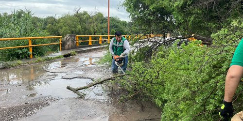 Gobierno de Rioverde atiende afectaciones por onda tropical 5 y monzón mexicano