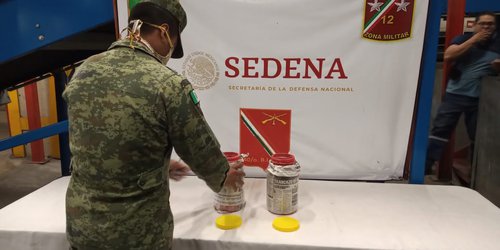 Ejército Mexicano asegura más de 3 kilos de metanfetamina en Aeropuerto Potosino