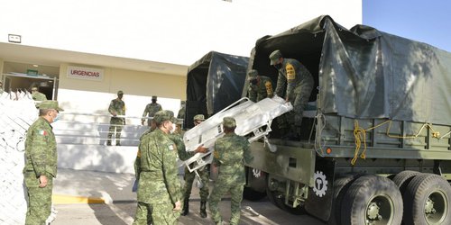 Equipa la SEDENA al “nuevo Hospital Central” para atender pandemia de COVID-19