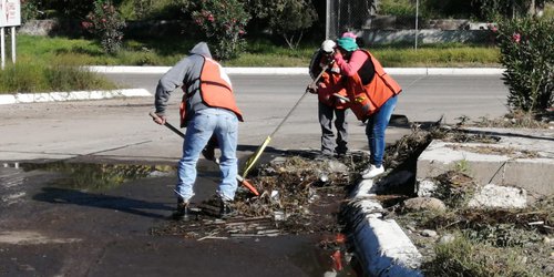 SEDUVOP realiza limpieza y mantenimiento en bulevar Rio Santiago