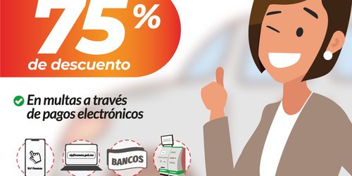 SEFIN anuncia 75% de descuento en multas de control vehicular