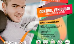 Últimos días, 50% de descuento en multas de control vehicular