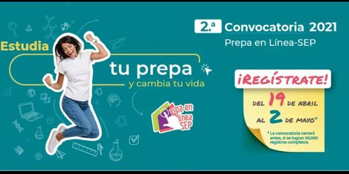 Invitan a inscribirse a segunda convocatoria de Prepa en Línea SEP