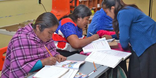 Dan clases de primaria y secundaria a adulto mayores